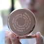 Personalised Rose Gold Plated Compact Mirror, thumbnail 2 of 8