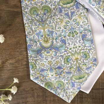 Liberty Blue Green Cravat And Pocket Square Set For Men And Boys, 6 of 7