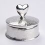 Personalised Anniversary Pewter Trinket Box Gift, thumbnail 3 of 12