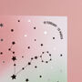 Pisces Star Sign Constellation Birthday Card, thumbnail 2 of 7