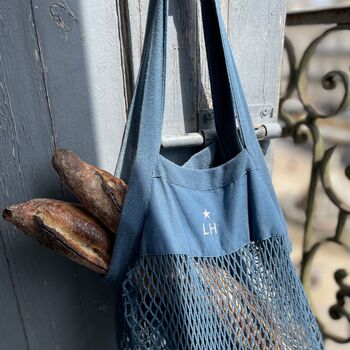 Personalised Organic Cotton Mesh Grocery Bag, 2 of 8
