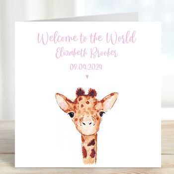 'Welcome To The World' Personalised New Baby Card, 2 of 5