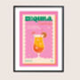 Retro Cocktail Tequila Sunrise Print, thumbnail 2 of 4