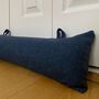 Blue Draught Excluder With Filling With Hooks Custom Length, thumbnail 3 of 4