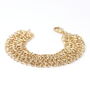 Gold Plated Faceted Chain Statement Bracelet, thumbnail 2 of 4