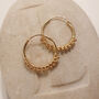Gold Vermeil Bead Hoop Earrings, thumbnail 1 of 3