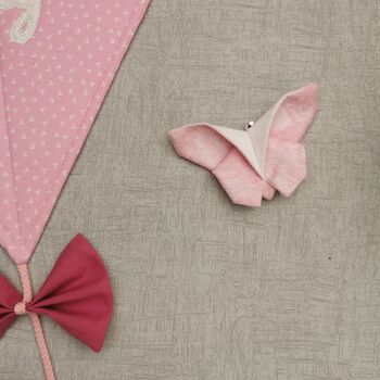 Personalised Pink Hanging Kite Decor Baby Girl Room, 9 of 10