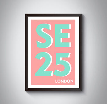 Se25 South Norwood, London Postcode Art Print, 4 of 10