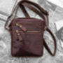 Men's Small Brown Leather Flight Travel Bag, thumbnail 2 of 8