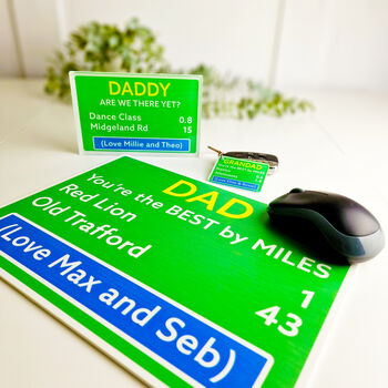 Personalised Father's Day 'Are We There Yet?' Mouse Mat, 3 of 3