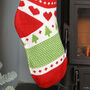 Personalised Chunky Knit Nordic Christmas Stocking, thumbnail 6 of 7