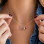 Personalised Teardrop Birthstone Silver Necklace, thumbnail 3 of 12