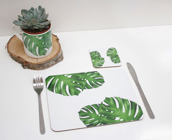 Tropical Leaf Placemat Set, 5 of 9