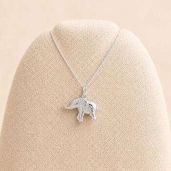 Personalised Sterling Silver Baby Elephant Necklace, 3 of 8