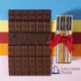 Five Chocolate Bars In Navy Christmas Gift Box, thumbnail 7 of 12