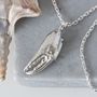 Silver Crab Claw Necklace, Cancer Zodiac Necklace, thumbnail 1 of 7