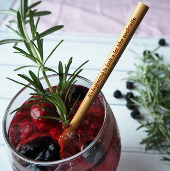 Personalised Bamboo Drinks Straw, 2 of 4