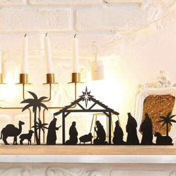 Personalised Nativity Scene With Wooden Base, 4 of 4