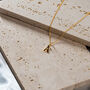 Mini Gold Initial Letter Pendant Necklace For Men, thumbnail 3 of 11