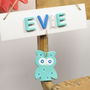 Personalised Children's Name Sign Door Plaque With Owl, thumbnail 2 of 5