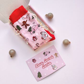 Christmas Socks Box Secret Santa Gift, 2 of 3