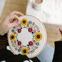 Summer Wreath Floral Embroidery Kit, thumbnail 1 of 6