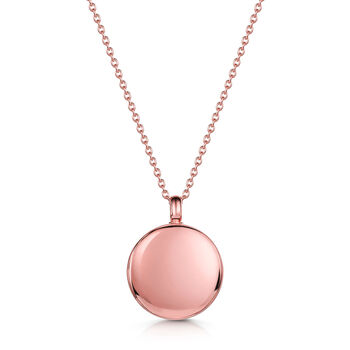Diamond Round Urn Necklace 18 K Rose Gold Plated Silver, 7 of 7