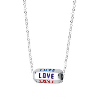 Personalised Love Is All Around Necklace, Rainbow, 8 of 9