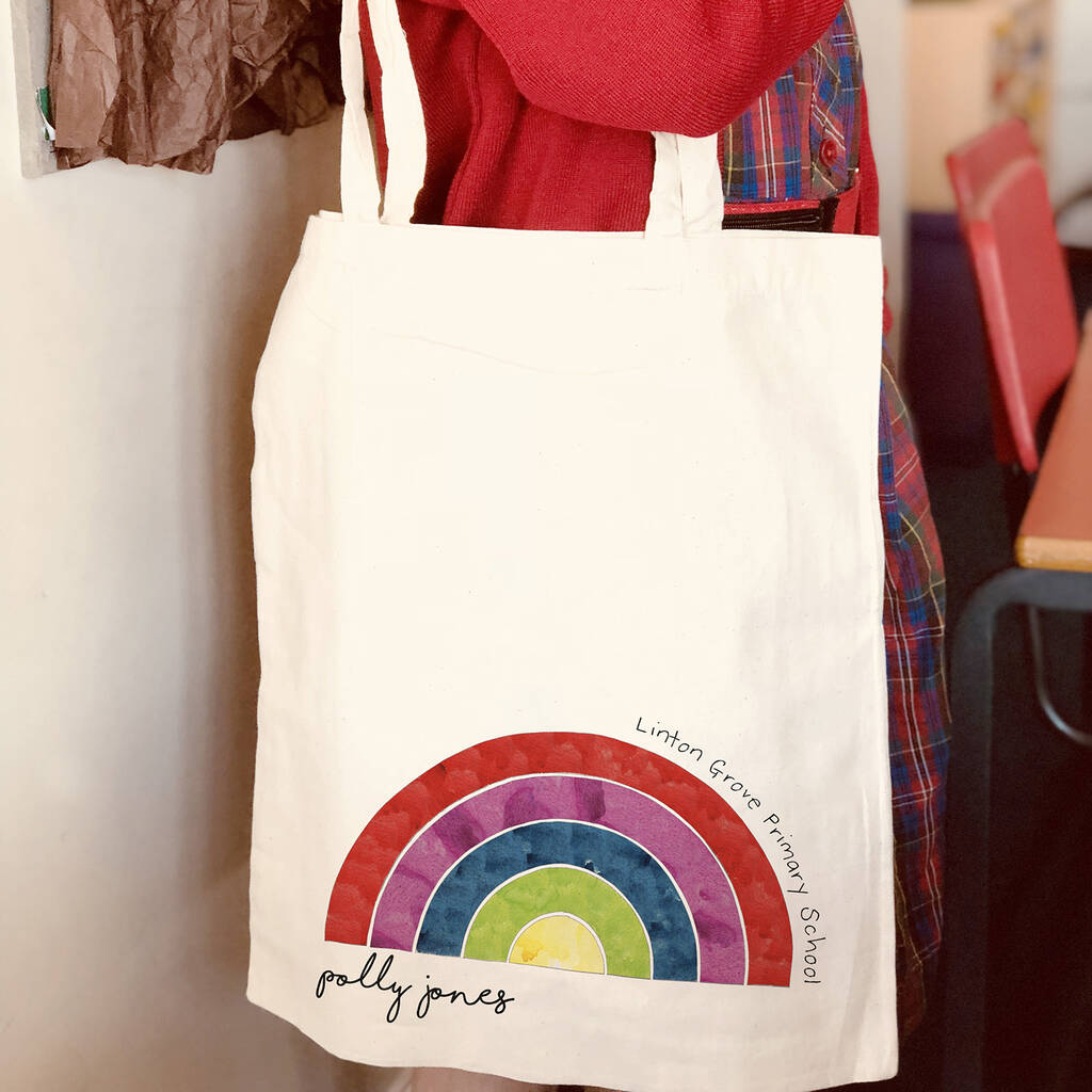 Personalised Rainbow Tote Bag, 1 of 5