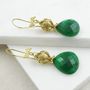 Emerald Topaz Mother Of Pearl Earrings, thumbnail 4 of 4