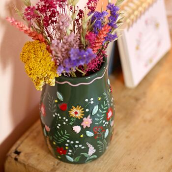 Forest Green Flower Vase, H16cm, 4 of 4
