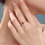 Sterling Silver Red Onyx Oval Ring In Sterling Silver, thumbnail 6 of 12