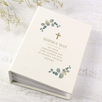 Personalised Christening Photo Album With Sleeves, 2 of 2