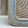 Distressed Blue And Gold Freestanding Photo Picture Frame – 6x4' Portrait 10x15cm, thumbnail 4 of 5