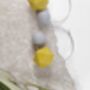 Geometric Mustard And Grey Hoop Earrings, thumbnail 3 of 7