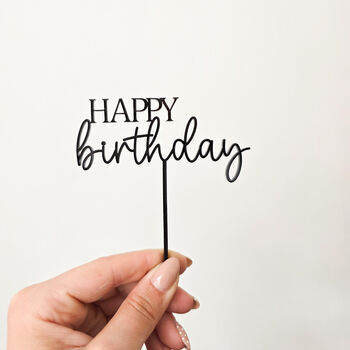 Happy Birthday Acrylic Cake Topper, 3 of 3