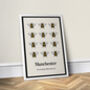 Manchester Bees, Many : Made In Manchester Print, thumbnail 2 of 2