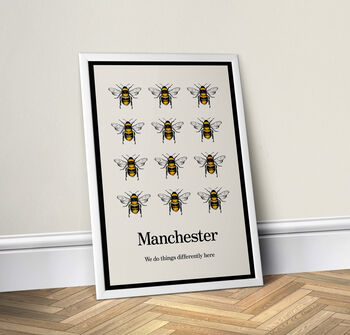 Manchester Bees, Many : Made In Manchester Print, 2 of 2