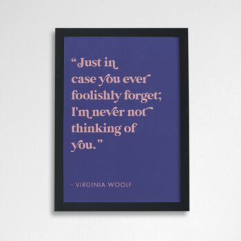 Romantic Quote Art By Virginia Woolf Valentines Day, 2 of 8