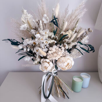 Pampas Grass Wedding Flowers With Eucalyptus, 5 of 7