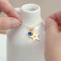 Personalised Star And Birthstone Crystal Necklace, thumbnail 1 of 6