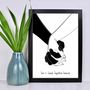 Personalised Romantic Holding Hands Print, thumbnail 2 of 7