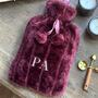 Initial Personalised Furry Hot Water Bottle, thumbnail 1 of 3