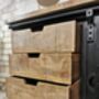 Reclaimed Iron And Wood Top Sideboard, thumbnail 3 of 5