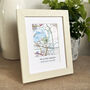 Personalised UK Map Print With Limewash Frame, thumbnail 6 of 10