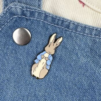 Peter Rabbit Character Enamel Pin Badge, 4 of 4