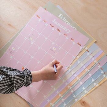Large Monthly Wall Planner | 12 X A3 Sheets, 2 of 7