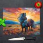 Shetland Pony Textured Glass Chopping Board, thumbnail 1 of 8