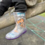Squelch Transparent Wellies And Three Sock Set Skulls, thumbnail 1 of 8