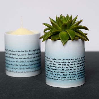 Poetry Or Music Quotation Pot With Candle Option, 5 of 9